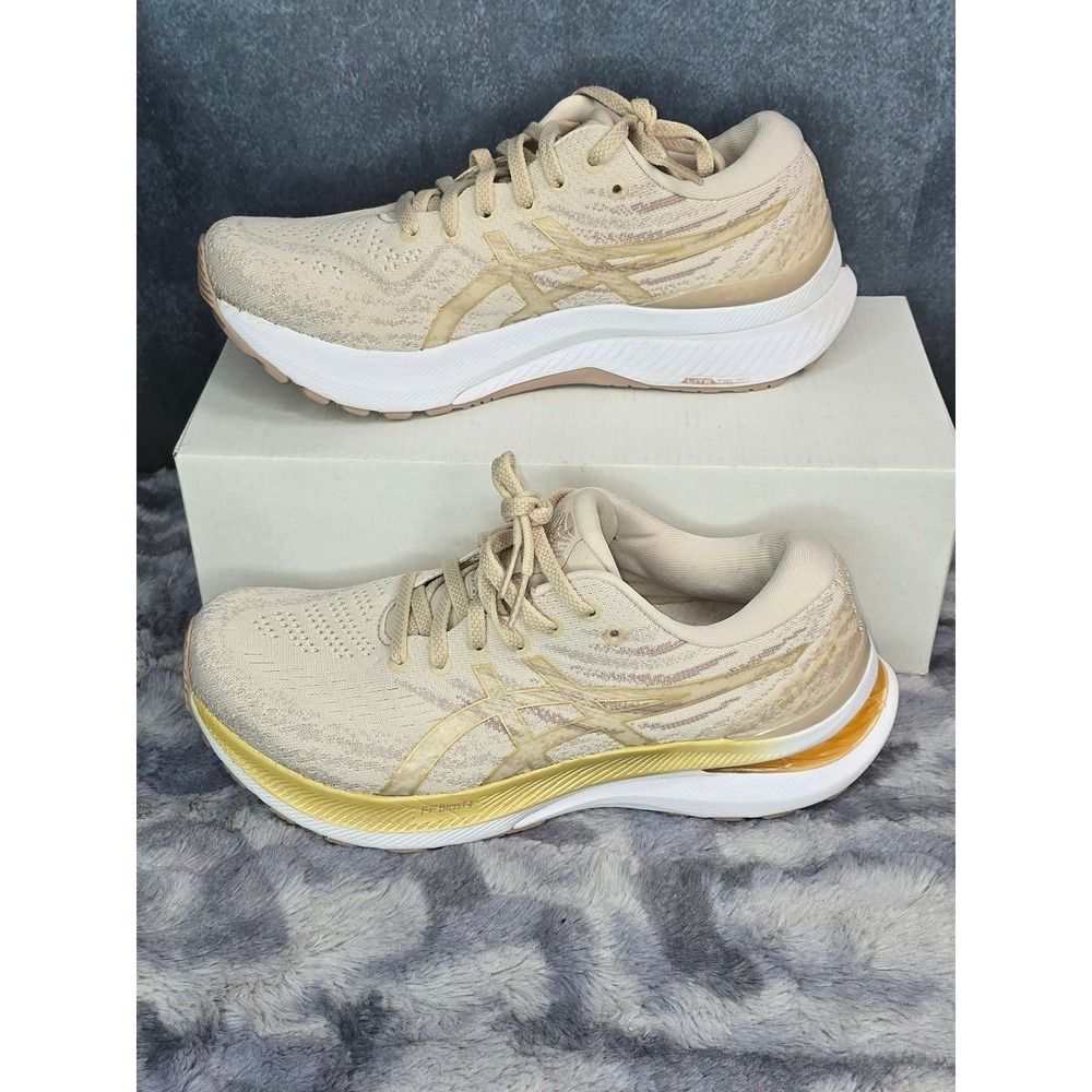 ASICS Gel-Kayano 29 Beige Gold Running Shoes Womens 7.5 1012B272